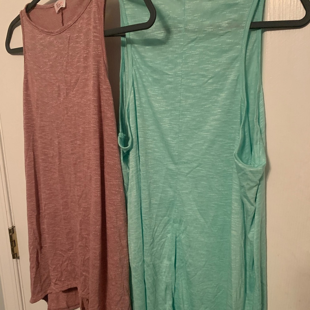 Set of 2 slot back tanks